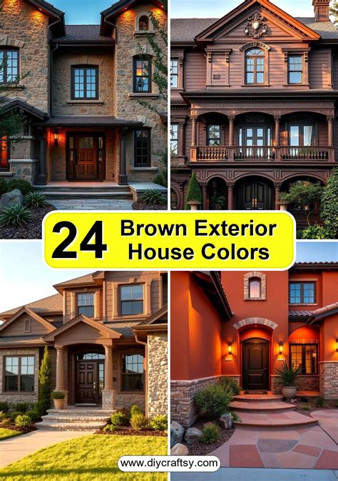 24 Stunning Brown Exterior House Color Combinations