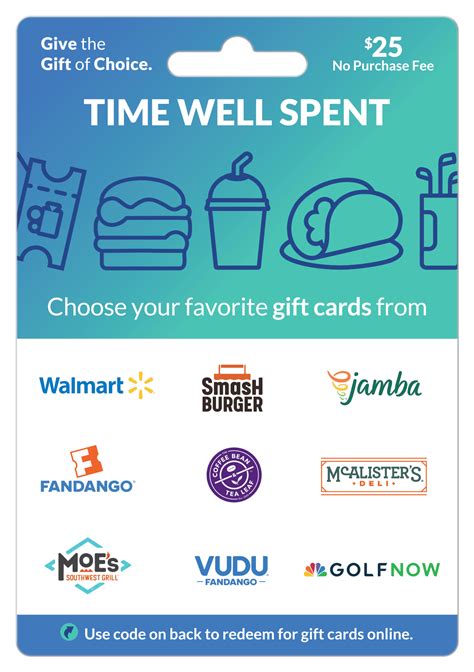 $25 Time Well Spent – ChooseYourCard Gift Card - Walmart.com