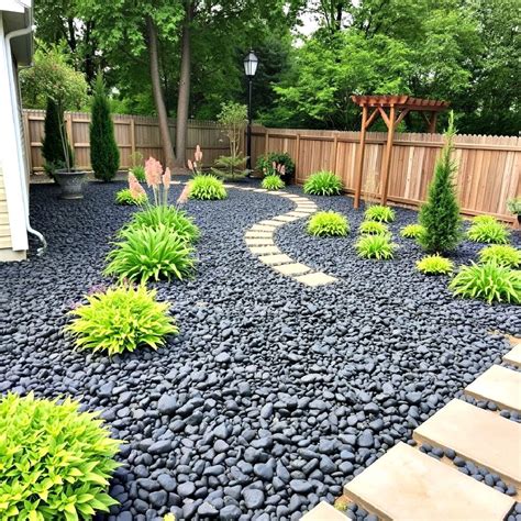25 Black River Rock Landscaping Ideas To Copy