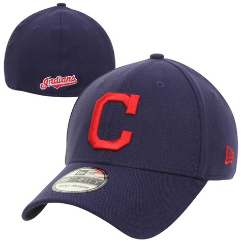 New Era Cleveland Indians Navy MLB Team Classic 39THIRTY Flex Hat