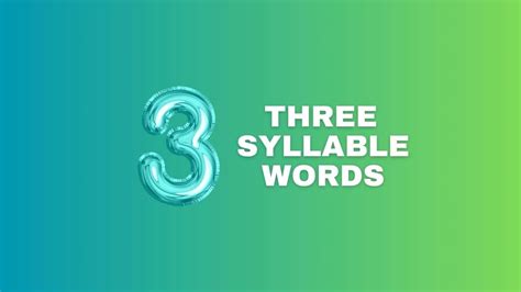Three-Syllable Words - Capitalize My Title