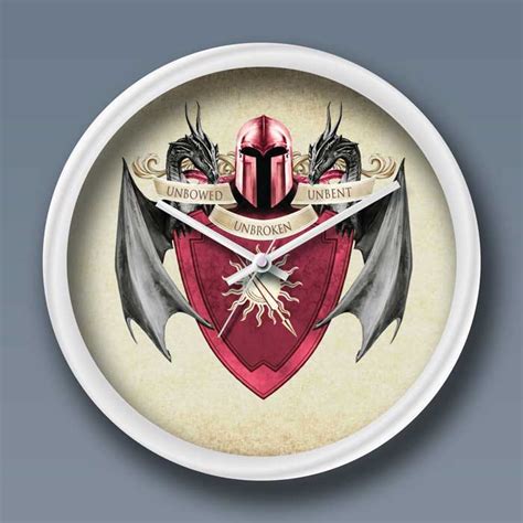 Unbowed Unbroken Unbent -GOT edition wall clock – Eleven55