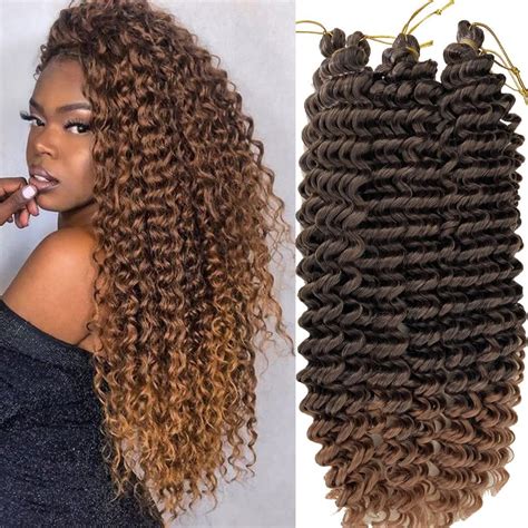 22 inch ocean wave crochet hair 3 packs wave deep twist braiding hair ...
