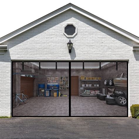 LIAMST Garage Door Screen 16 * 10FT?2 Car Garage Doors- Reinforced ...