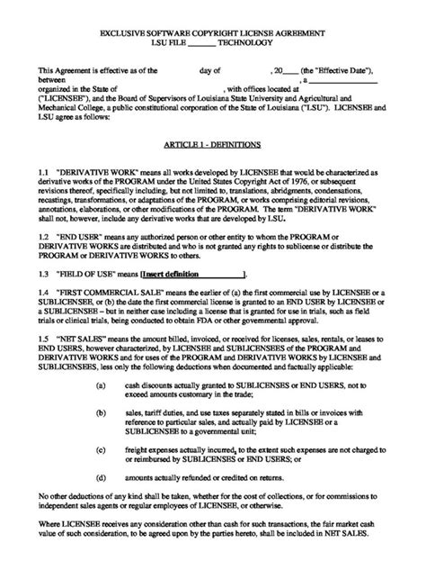 Image result for Software License Agreement Sample