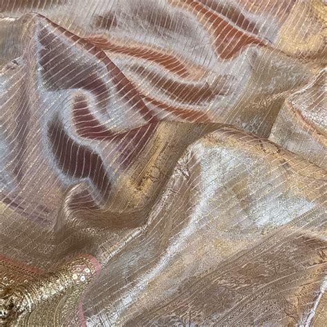 Maharani rang birangi tissue silk zari striped kadhwa saree – Safetyypins