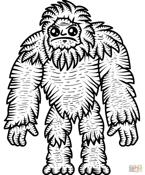 Bigfoot coloring page | Free Printable Coloring Pages