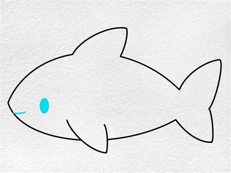 Cute Shark Drawing - HelloArtsy