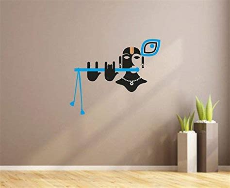Prodecals Vinyl Wall Sticker for Living Room Black Krishna Art with ...