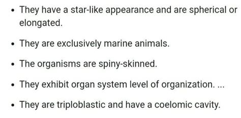 Diiference between Echinoderms and crustaceans. Each 4-5 points ...