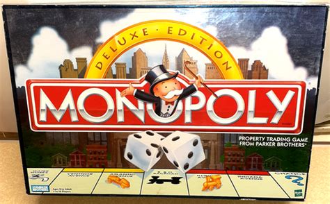 VINTAGE Monopoly Deluxe Edition COMPLETE Parker Brothers 1998 Golden Tokens