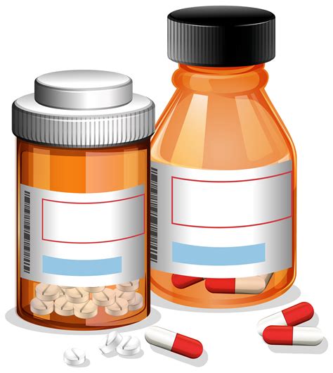 Pills in two bottles on white background 1214722 Vector Art at Vecteezy