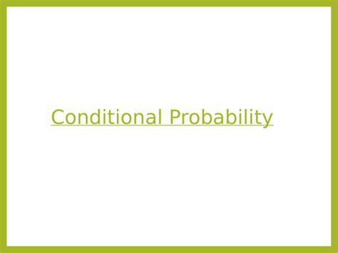 Image result for Conditional Probability Years