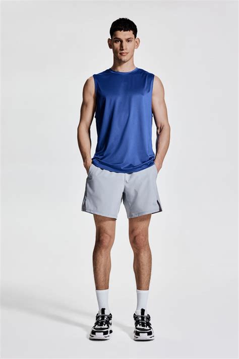 Regular Fit Sports vest top with DryMove™ - Blue - Men | H&M IN