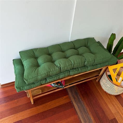 Linen Bench Cushion, Floor Sofa, Custom Bench Cushion, Floor Cushion ...