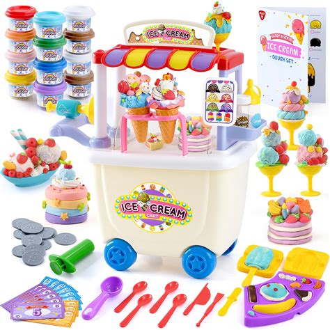 Snapklik.com : PLAY Ice Cream Cart Toys For Kids - Playdough Ice Cream ...
