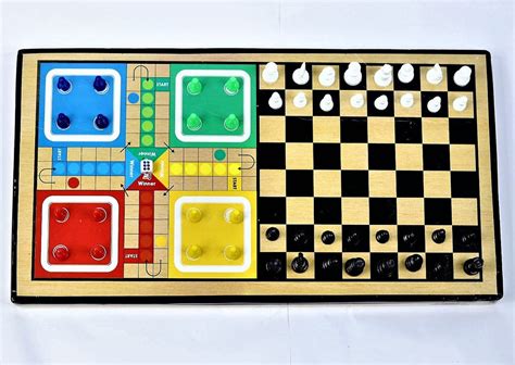 3 in 1 String Hockey Table Board Game with Ludo and Chess Games / Fast ...