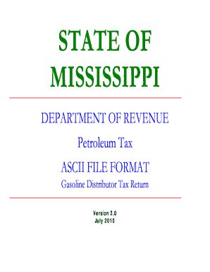 Fillable Online dor ms ASCII (flat file) format - Mississippi ...
