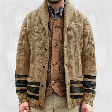 Mens Cardigan Sweater Jacket,Men's Fashion Fall Winter Lapel Cardigans ...