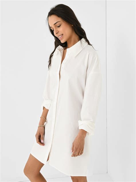 St. Agni Women's Cotton Oversized Shirt Dress – saintbernard.com