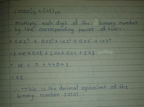 What is the value of (10101)2 in decimal number system? - Brainly.in
