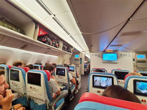 Situation from the cabin of a Turkish Airlines economy class plane ...