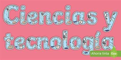 Letras de letrero de Ciencia y tecnología (teacher made)