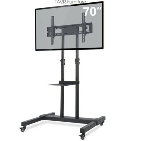 Mobile TV Stand Rolling TV Cart with Wheels for | Ubuy India