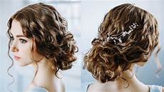 Simple Hairstyles For Curly Hair by Wavy Curly Hair Tutorial Curly Bun Easy Updo Simple Hairstyles For Curly Hair