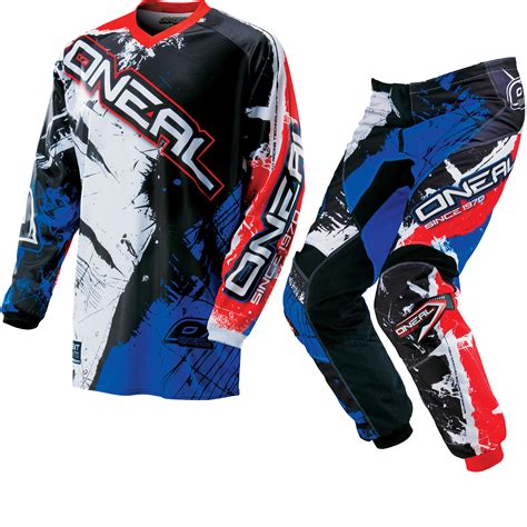 Oneal Element Kids 2016 Shocker Black Red Blue Motocross Kit - Junior ...