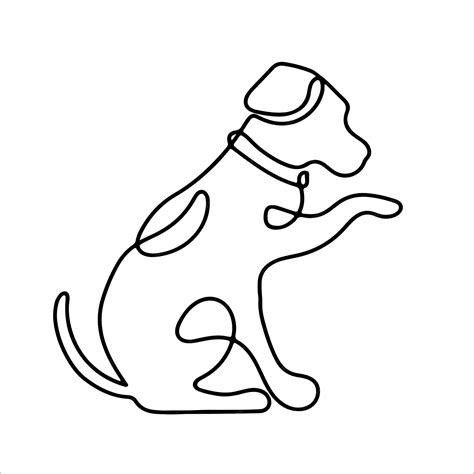 Premium Vector | Dog Outline vector art design