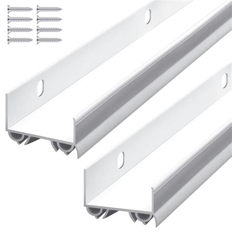 2 Set Door Sweep for Bottom of Door Weather Stripping Door Seal Plastic ...