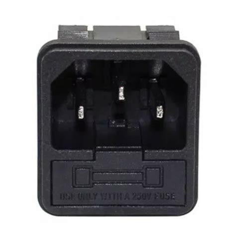 Probots IEC C14 3-Pin AC Power Socket with Fuse Holder & Switch Male ...