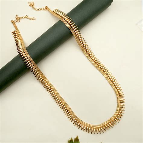 Real Gold Tone Traditional Kerala Mulla Mottu Haaram