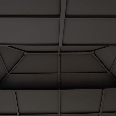 Sunjoy 15.7-ft x 11.8-ft Rectangle Brown Metal Steel Roof Semi ...