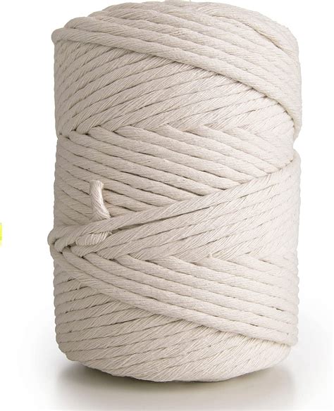 VMPS Cotton Cord 4mm 55 Meter Single Strand Twisted Natural Cotton Rope ...
