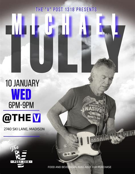 Live Music with Michael Tully, The V - VFW Post 1318, Madison, January ...
