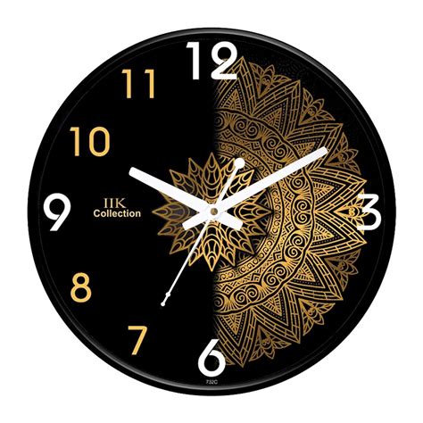 Buy IIK Collection 12-Inch Designer Plastic Analogue Round Wall Clock ...