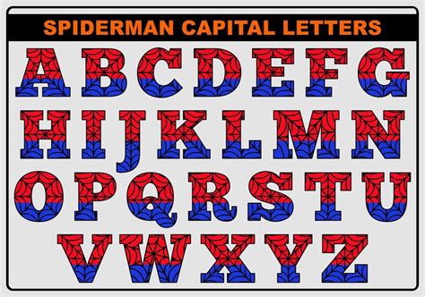 Spider man english alphabet letters - Artofit