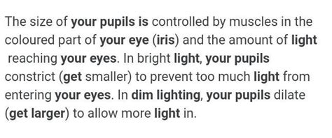why does the size of pupil increase on dim light ? - Brainly.in