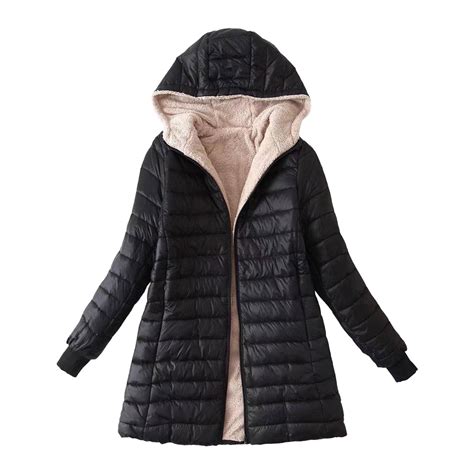Mnjin Womens Winter Coats Women's Long Down Jacket Plus Size Down ...