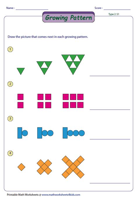 Image result for Math Pattern Worksheets 2nd Grade