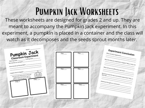 Pumpkin Jack Experiment Worksheets | Elementary Science | Homeschool ...