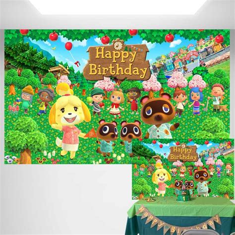 Buy Animal Crossing Birthday Party Decorations Backdrop Kids Video Game ...