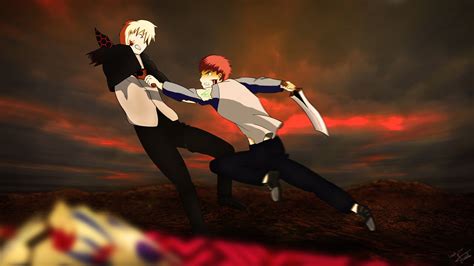 Fate Stay Night UBW Shirou VS Gilgamesh by Last-ico