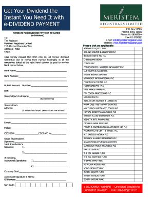 Meristem Mandate Form - Fcmb - Fill and Sign Printable Template Online