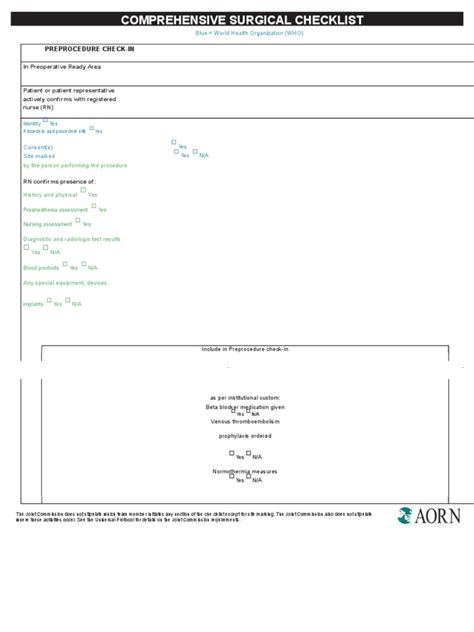 Image result for Comprehensive Procedure Checklist