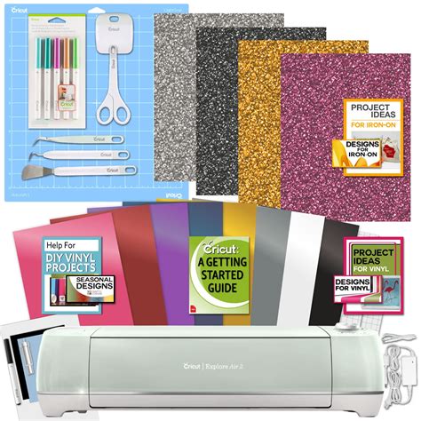 Buy Cricut Explore Air 2 Machine Bundle with Iron On Vinyl Pack Tools ...