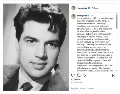 Dharmendra, Bollywood's Veeru, passes away at 89, says Karan Johar ...