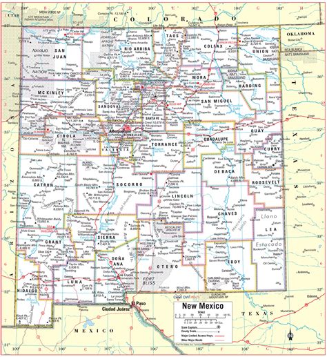 New Mexico Map - Guide of the World